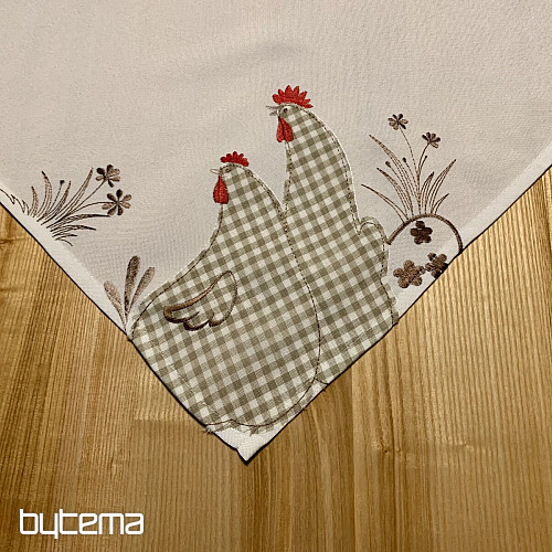 Nappe et écharpe brodées carreaux SLEPIČKA