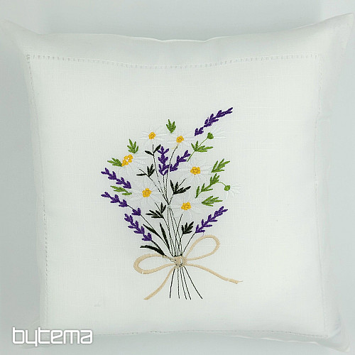 Taie d&#39;oreiller brodée BOUQUET MARGUERITE