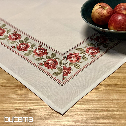Nappe et châle brodés ROSES