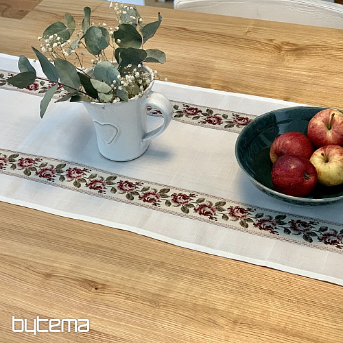 Nappe et châle brodés ROSES