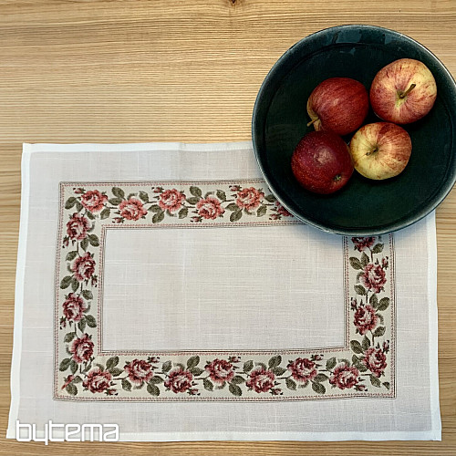Nappe et châle brodés ROSES