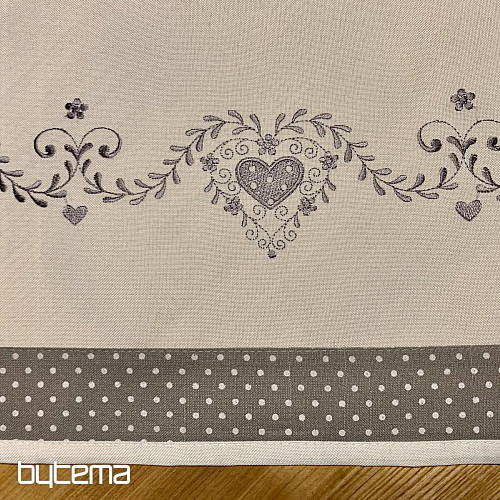 Nappe et écharpe brodées SDRCE GRIS