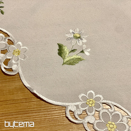 Nappe et écharpe brodées DAISY
