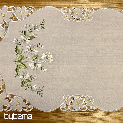 Nappe et écharpe brodées DAISY