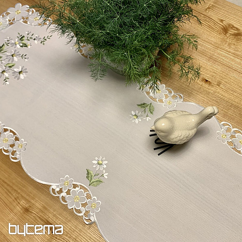 Nappe et écharpe brodées DAISY
