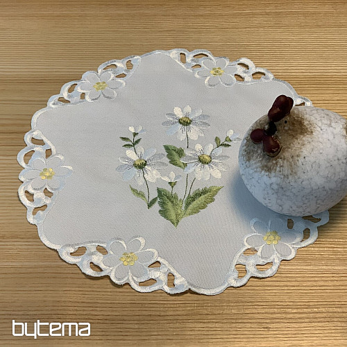 Nappe et écharpe brodées DAISY