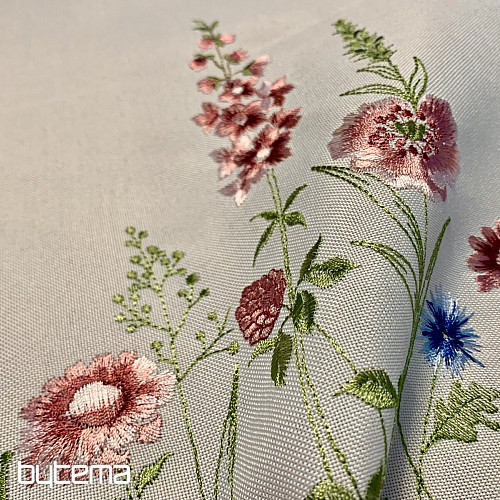Nappe et châle brodés FLEURS DES PRÉS