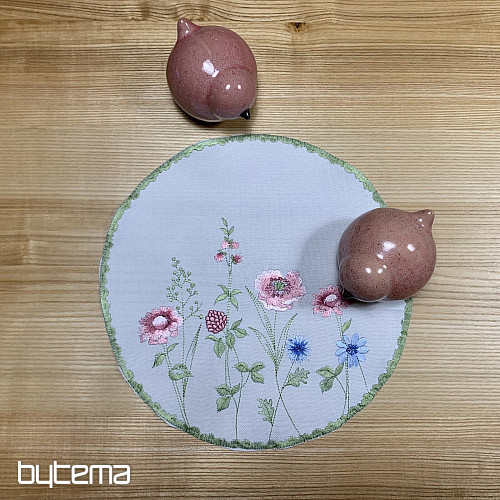 Nappe et châle brodés FLEURS DES PRÉS