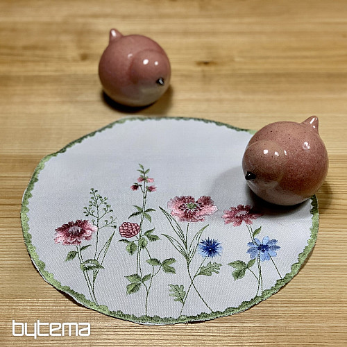 Nappe et châle brodés FLEURS DES PRÉS
