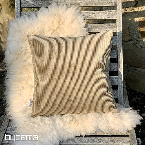 Housse de coussin décorative DARVEN TM. BEIGE