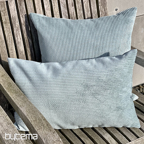 Housse de coussin déco DARVEN GRIS VERT