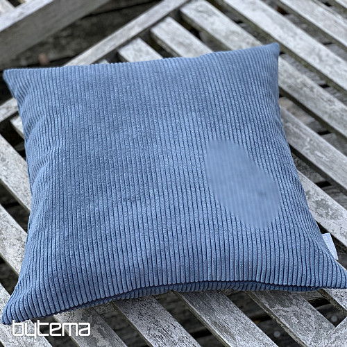 Housse de coussin déco DARVEN GRIS BLEU