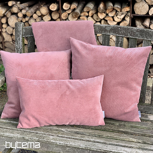 Housse de coussin déco DARVEN VIEUX ROSE