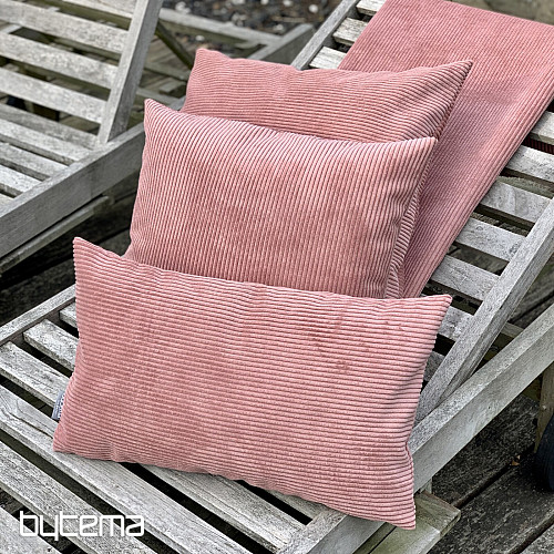 Housse de coussin déco DARVEN VIEUX ROSE