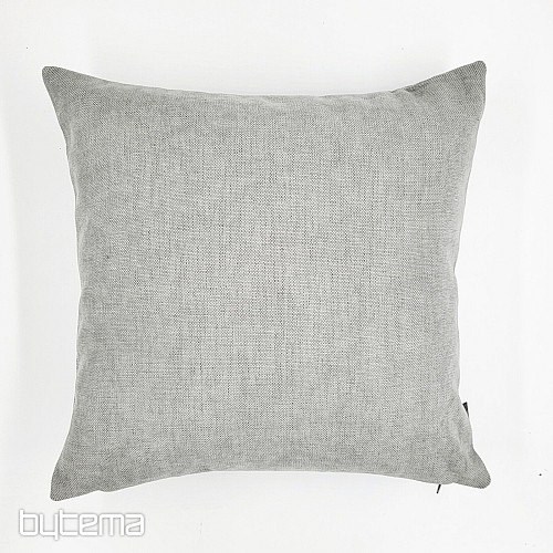 Housse de coussin déco DERBY GRIS ARGENT