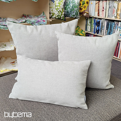 Housse de coussin déco DERBY GRIS ARGENT