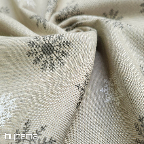 Tissu décoratif FLAKES GRIS BLANC