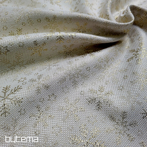 Tissu décoratif FLOCONS D'OR