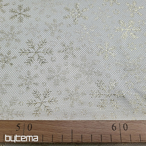 Tissu décoratif FLOCONS D'OR