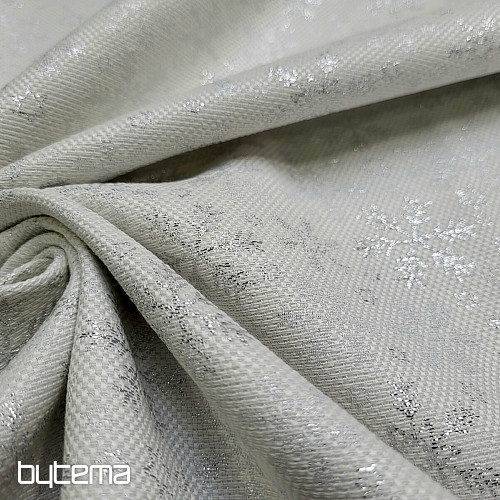 Tissu décoratif FLOCONS D'ARGENT