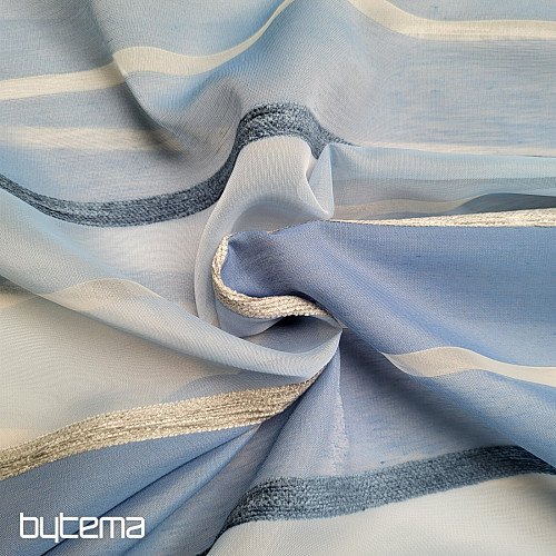Rideau voilage RAYURES BLEU BLANC