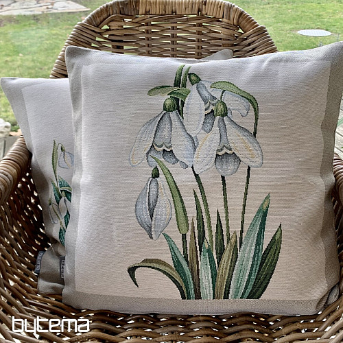 Housse de coussin tapisserie FLOCONS DE NEIGE GRAND