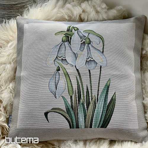 Housse de coussin tapisserie FLOCONS DE NEIGE GRAND