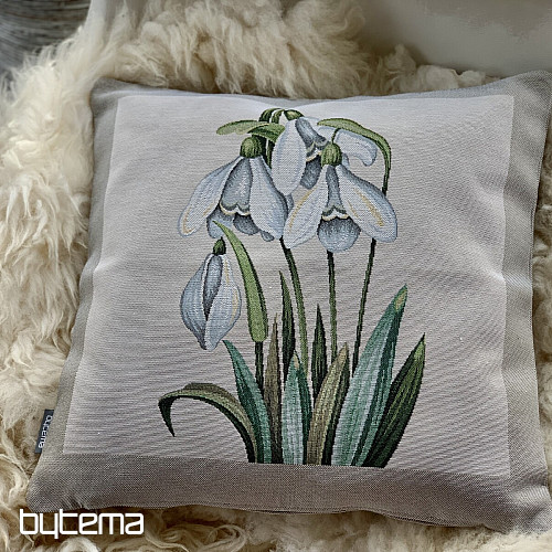 Housse de coussin tapisserie FLOCONS DE NEIGE GRAND