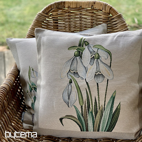 Housse de coussin tapisserie FLOCONS DE NEIGE GRAND