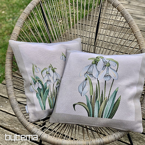 Housse de coussin tapisserie FLOCONS DE NEIGE GRAND