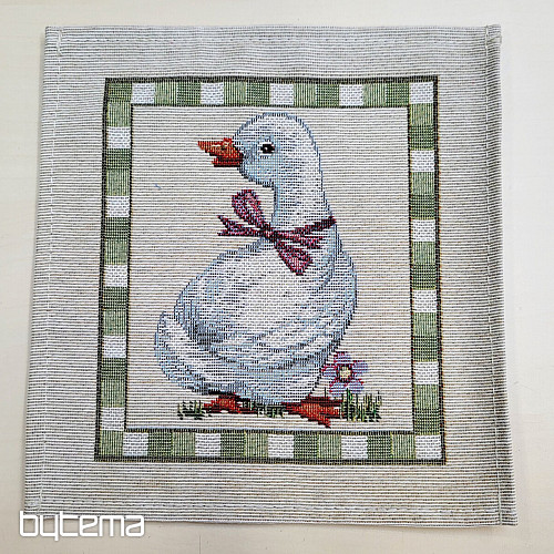 Nappe et écharpe tapisserie HUSIČKA ZELENÉ KÁRO