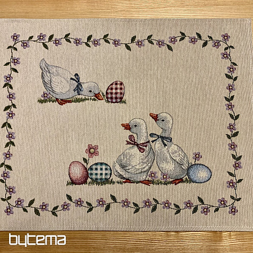 Nappe et écharpe tapisserie HUSIČKA ZELENÉ KÁRO
