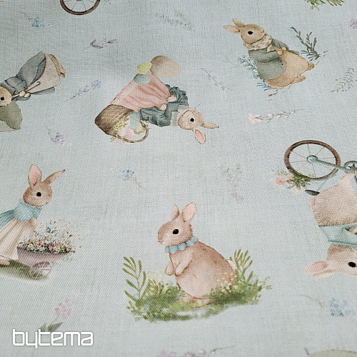 Tissu décoratif LAPIN DE PÂQUES