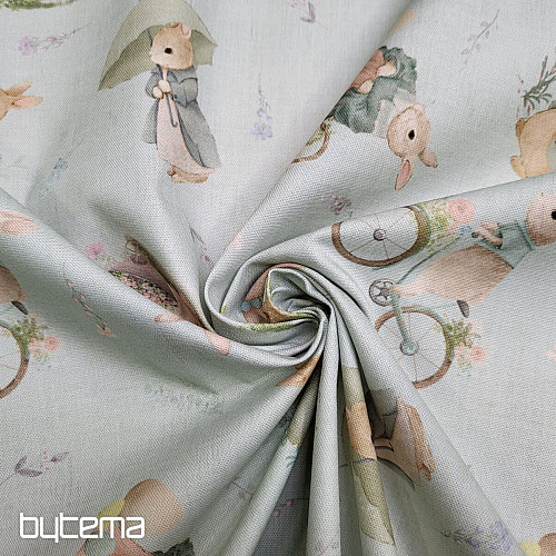 Tissu décoratif LAPIN DE PÂQUES