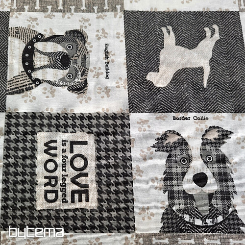 Tissu décoratif MONDE DE CHIEN
