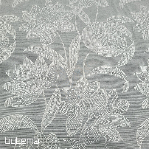 Tissu déco NENUFAR gris