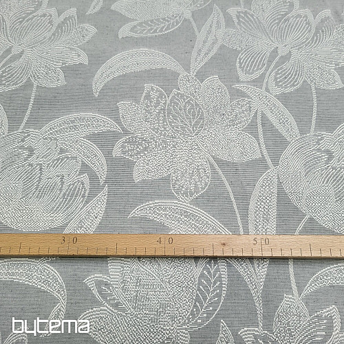 Tissu déco NENUFAR gris