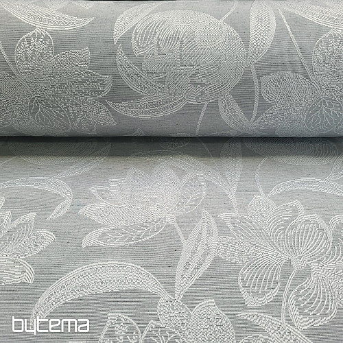 Tissu déco NENUFAR gris