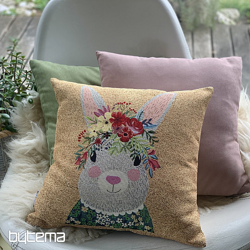 Housse de coussin tapisserie LIEVRE