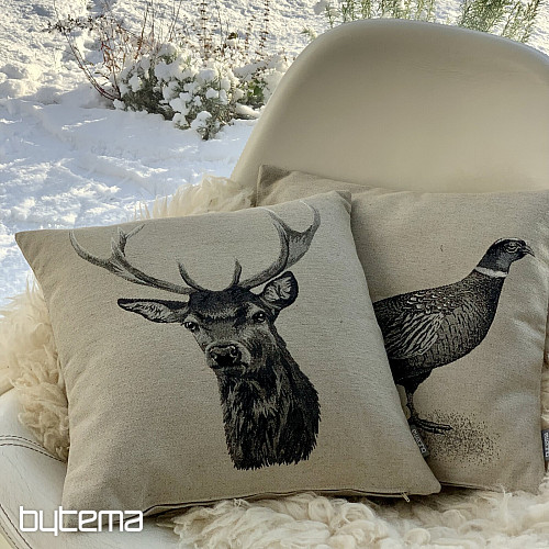 Housse de coussin tapisserie JELEN gris