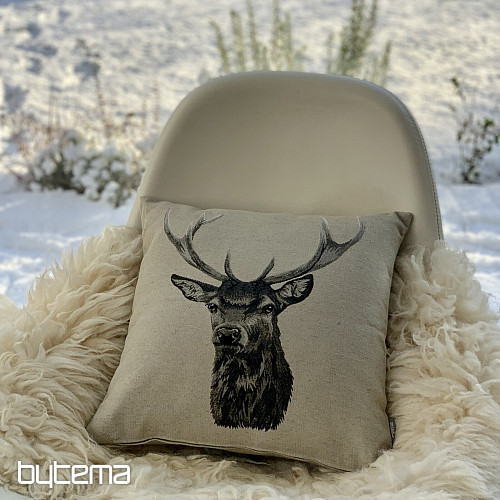 Housse de coussin tapisserie JELEN gris
