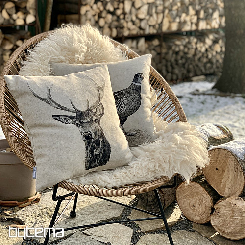 Housse de coussin tapisserie JELEN gris