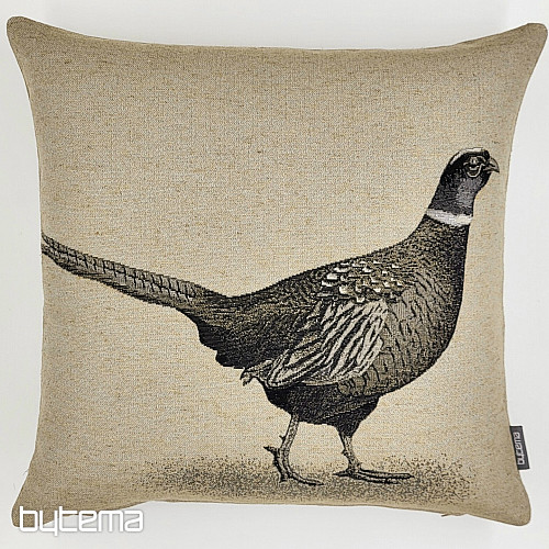 Housse de coussin Gobelin FAISAN gris