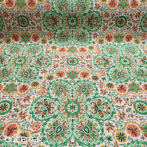 Tissu déco INDE vert