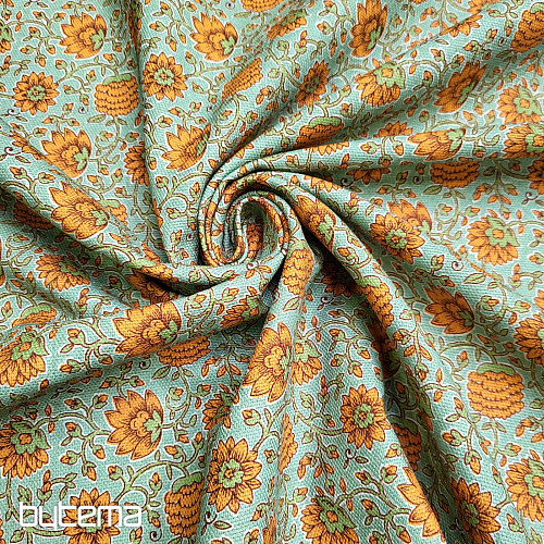Tissu déco SUMAN turquoise