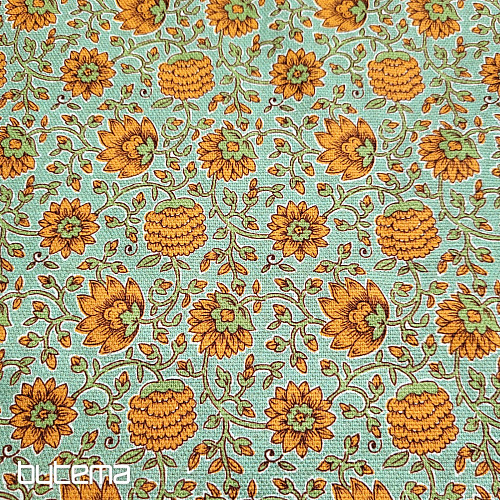 Tissu déco SUMAN turquoise