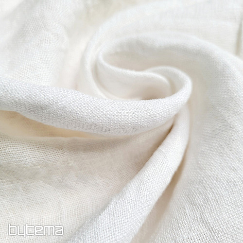 Tissu lin TEINTURE BLANC