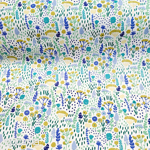 Tissu coton LAVANDE MEADOW