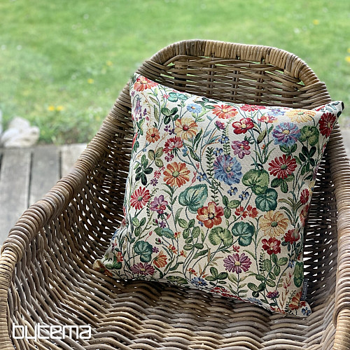 Housse de coussin tapisserie ÉCARLATE