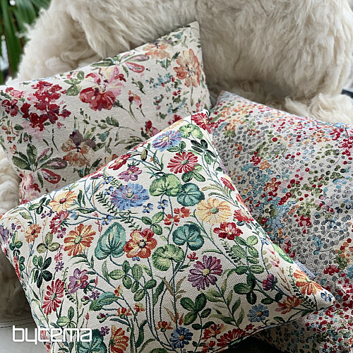 Housse de coussin tapisserie ÉCARLATE